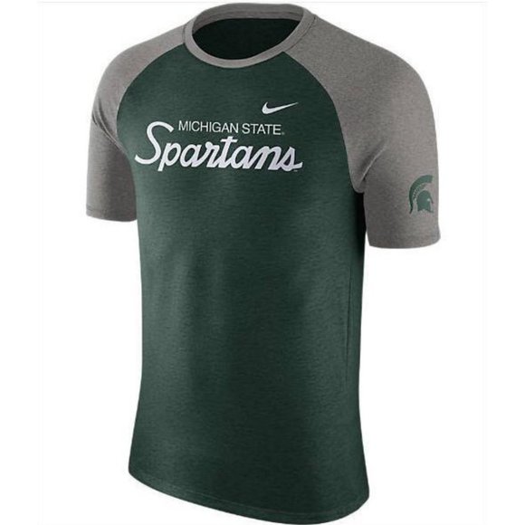 Michigan State Spartans Script Tri-Blend Raglan - Picture 1 of 2